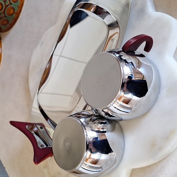 SALE! Glohill MCM vintage cream and sugar set on tray - Picture 9 of 10